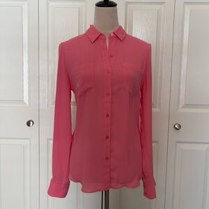 White House Black Market Pink Shirt. Size 2